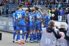 1. Bundesliga - Fußball - SV Darmstadt 98 - FC Ingolstadt 04 - Tor Jubel Darmstadt Marcel Heller (20 Darmstadt 98) Florian Jungwirth (23 darmstadt 98) Sandro Wagner (14 Darmstadt 98)