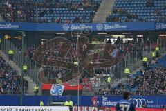 1. Bundesliga - Fußball - Hamburger SV - FC Ingolstadt 04 - Ingolstadt Fans Kurve Jubel Fahnen