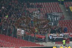 1. Bundesliga - Fußball - VfB Stuttgart - FC Ingolstadt 04 - FCI Fans Jubel Fahnen