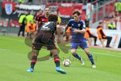 1. Bundesliga - Fußball - Bayer 04 Leverkusen - FC Ingolstadt 04 - rechts Pascal Groß (10, FCI) links Ramalho, André (Leverkusen 2)