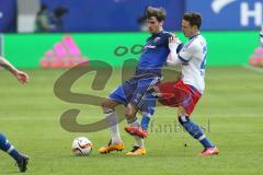 1. Bundesliga - Fußball - Hamburger SV - FC Ingolstadt 04 - Pascal Groß (10, FCI) und Müller, Nicolai (27 HSV)