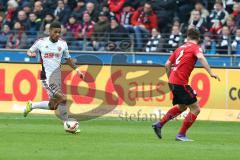 1. Bundesliga - Fußball - Eintracht Frankfurt - FC Ingolstadt 04 - Elias Kachunga (25, FCI) links Angriff