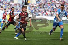 1. Bundesliga - Fußball - TSG 1899 Hoffenheim - FC Ingolstadt 04 - Stefan Lex (14, FCI) nimmt Ball an und erzielt das 0:1 Tor, rechts Niklas Süle (TSG 25)