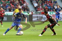 1. Bundesliga - Fußball - Bayer 04 Leverkusen - FC Ingolstadt 04 - Mathew Leckie (7, FCI) Karim Bellarabi (Leverkusen 38)