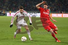 1. BL - Saison 2015/2016 - Hannover 96 - FC Ingolstadt 04 - Mathew Leckie (#7 FC Ingolstadt 04) - Christian Schulz (#19 Hannover) - Foto: Jürgen Meyer