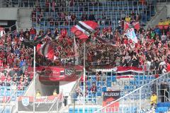 1. Bundesliga - Fußball - TSG 1899 Hoffenheim - FC Ingolstadt 04 - Ingolstadt FCI Fans Jubel Fahnen Kurve Stimmung