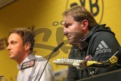 1. Bundesliga - Fußball - Borussia Dortmund - FC Ingolstadt 04 - Pressekonferenz nach dem Spiel, Cheftrainer Ralph Hasenhüttl (FCI) spricht Klartext zu den Vorfällen