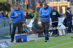 1. Bundesliga - Fußball - SV Darmstadt 98 - FC Ingolstadt 04 - Co-Trainer Michael Henke (FCI) und Cheftrainer Ralph Hasenhüttl (FCI) ratlos