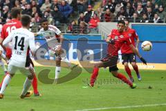 1. Bundesliga - Fußball - Eintracht Frankfurt - FC Ingolstadt 04 - Elias Kachunga (25, FCI) zieht ab