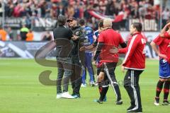 1. Bundesliga - Fußball - Bayer 04 Leverkusen - FC Ingolstadt 04 - Cheftrainer Roger Schmidt (Leverkusen) Cheftrainer Ralph Hasenhüttl (FCI)