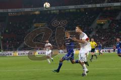 1. Bundesliga - Fußball - VfB Stuttgart - FC Ingolstadt 04 - Lukas Hinterseer (16, FCI) und rechts Toni Sunjic (4 Stuttgart)