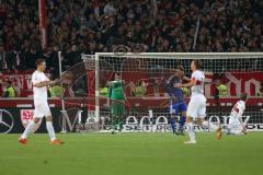 1. Bundesliga - Fußball - VfB Stuttgart - FC Ingolstadt 04 - Spiel ist aus, Niederlage für Ingolstadt Torwart Ramazan Özcan (1, FCI) Max Christiansen (19, FCI)