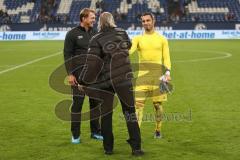 1. BL - Saison 2015/2016 - Schalke 04 - FC Ingolstadt 04 -  Ralph Hasenhüttl (Trainer FC Ingolstadt 04) - Peter Jackwerth - Ramazan Özcan (#1 FC Ingolstadt 04) - Foto: Jürgen Meyer