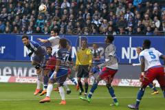 1. Bundesliga - Fußball - Hamburger SV - FC Ingolstadt 04 - links Kopfball Mathew Leckie (7, FCI)