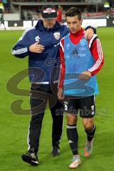 1. BL - Saison 2015/2016 - FC Ingolstadt 04 - Hamburger SV - Alfredo Morales (#6 FC Ingolstadt 04) - Michael Henke (Co-Trainer FC Ingolstadt 04) gibt Anweisungen - Foto: Jürgen Meyer