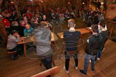 1. Bundesliga - Fußball - FC Ingolstadt 04 - großes Fantreffen in der Stiftlalm am Audi Sportpark - Fragenrunde mit Maurice Multhauo, Darío Lezcano (37, FCI) Stefan Lex (14, FCI) Lukas Hinterseer (16, FCI) Cheftrainer Ralph Hasenhüttl (FCI)