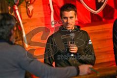 1. Bundesliga - Fußball - FC Ingolstadt 04 - großes Fantreffen in der Stiftlalm am Audi Sportpark - Fragerunde Interview Stefan Lex (14, FCI)