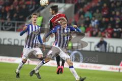 1. BL - Saison 2015/2016 - FC Ingolstadt 04 - Hertha BSC - Romain Brègerie (#18 FC Ingolstadt 04) - Hegeler Jens (Hertha BSC) - Foto: Jürgen Meyer