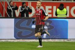 1. BL - Saison 2015/2016 - FC Ingolstadt 04 - Darmstadt 98 - Moritz Hartmann (#9 FC Ingolstadt 04) mit dem 3:1 Führungstreffer - Foto: Jürgen Meyer