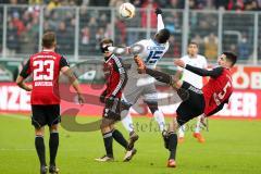 1. BL - Saison 2015/2016 - FC Ingolstadt 04 - 1. FSV Mainz 05 - Benjamin Hübner (#5 FC Ingolstadt 04) - #15 Coroba Copete Mainz - Robert Bauer (#23 FC Ingolstadt 04) - Foto: Meyer Jürgen