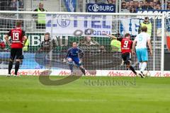 1. BL - Saison 2015/2016 - FC Ingolstadt 04 - Schalke 04 - Moritz Hartmann (#9 FC Ingolstadt 04) schießt das 1:0 per Elfmeter - Tor - Jubel - Foto: Meyer Jürgen