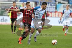 1. BL - Saison 2015/2016 - FC Ingolstadt 04 - 1899 Hoffenheim - Robert Bauer (#23 FC Ingolstadt 04) - Volland Kevin #31 Hoffenheim - Foto: Jürgen Meyer