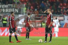 1. Bundesliga - Fußball - FC Ingolstadt 04 - Bayer 04 Leverkusen - Tor für Leverkusen durch Hernandez, Javier Chicharito (Leverkusen 7), Anstoß Lukas Hinterseer (16, FCI) und links Pascal Groß (10, FCI)