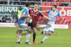 1. BL - Saison 2015/2016 - FC Ingolstadt 04 - 1899 Hoffenheim - Robert Bauer (#23 FC Ingolstadt 04) - Volland Kevin #31 Hoffenheim - Foto: Jürgen Meyer