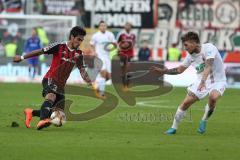 1. Bundesliga - Fußball - FC Ingolstadt 04 - FC Augsburg - Darío Lezcano (37, FCI) Stafylidis, K. (FCA 3)