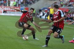 1. Bundesliga - Fußball - FC Ingolstadt 04 - VfL Wolfsburg -  Mathew Leckie (7, FCI) und Markus Suttner (29, FCI)