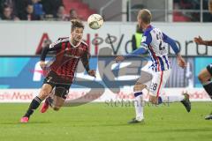 1. BL - Saison 2015/2016 - FC Ingolstadt 04 - Hertha BSC Mathew Leckie (#7 FC Ingolstadt 04) - Lustenberger Fabian (Hertha BSC) - Foto: Jürgen Meyer