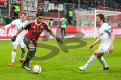 1. BL - Saison 2015/2016 - FC Ingolstadt 04 - 1. FSV Mainz 05 - Lezano Farina,Dario (#37 FC Ingolstadt 04) - Borsinski Daniel #18 Mainz - Foto: Meyer Jürgen