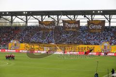 1. Bundesliga - Fußball - FC Ingolstadt 04 - Hannover 96 - Schal Jubel Choreografie 500 Jahre Reinheitsgebot