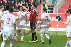 1. Bundesliga - Fußball - FC Ingolstadt 04 - FC Augsburg - Benjamin Hübner (5, FCI) schimpft