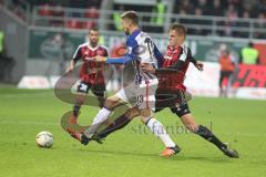 1. BL - Saison 2015/2016 - FC Ingolstadt 04 - Hertha BSC - Max Christiansen (#19 FC Ingolstadt 04) - Hegeler Jens (Hertha BSC) - Foto: Jürgen Meyer