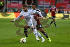 1. BL - Saison 2015/2016 - FC Ingolstadt 04 - Hamburger SV - Roger de Oliveira Bernardo (#8 FC Ingolstadt 04) - Hunt Aaron (#14 Hamburger SV) - Foto: Jürgen Meyer