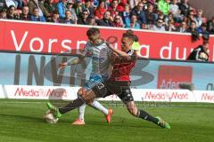 1. BL - Saison 2015/2016 - FC Ingolstadt 04 - Schalke 04 - Robert Bauer (#23 FC Ingolstadt 04) - Junior Caicara (3, Schalke) - Foto: Meyer Jürgen