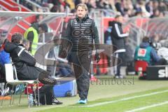 1. BL - Saison 2015/2016 - FC Ingolstadt 04 - 1899 Hoffenheim - Ralph Hasenhüttl (Trainer FC Ingolstadt 04) schaut grimmig - Foto: Jürgen Meyer