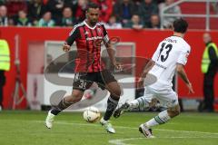 1. BL - Saison 2015/2016 - FC Ingolstadt 04 - Borussia Mönchengladbach - Marvin Matip (#34 FC Ingolstadt 04) - Stindl Lars #13 weiss Gladbach - Foto: Meyer Jürgen