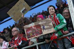 1. Bundesliga - Fußball - FC Ingolstadt 04 - FC Augsburg - Fans Jubel Sieg