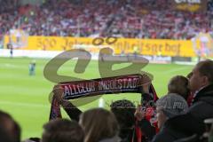 1. Bundesliga - Fußball - FC Ingolstadt 04 - Hannover 96 - Schal Jubel Choreografie 500 Jahre Reinheitsgebot