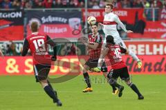 1. Bundesliga - Fußball - FC Ingolstadt 04 - VfB Stuttgart - Benjamin Hübner (5, FCI) Timo Werner (19 Stuttgart) Almog Cohen (36, FCI)