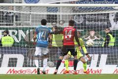 1. BL - Saison 2015/2016 - FC Ingolstadt 04 - 1899 Hoffenheim - Stefan Lex (#14 FC Ingolstadt 04) - Strobl Tobias blau Hoffenheim - Elyounoussi Tarik #14 blau Hoffenheim - Foto: Jürgen Meyer