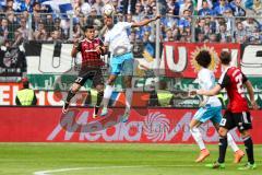 1. BL - Saison 2015/2016 - FC Ingolstadt 04 - Schalke 04 - Lezano Farina,Dario (#37 FC Ingolstadt 04) - Joel Matip (32, Schalke) - Foto: Meyer Jürgen