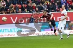1. Bundesliga - Fußball - FC Ingolstadt 04 - VfB Stuttgart - Moritz Hartmann (9, FCI) trifft zum 1:0 für Ingolstadt Tor Jubel, Georg Niedermeier (6 Stuttgart)