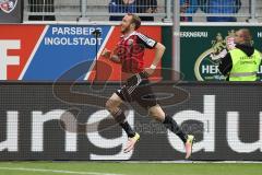 1. BL - Saison 2015/2016 - FC Ingolstadt 04 - Borussia Mönchengladbach - Moritz Hartmann (#9 FC Ingolstadt 04) mit dem 1:0 Führungstreffer und Siegtreffer - Tor - Jubel - Foto: Meyer Jürgen