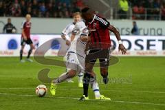 1. BL - Saison 2015/2016 - FC Ingolstadt 04 - Hamburger SV -Roger de Oliveira Bernardo (#8 FC Ingolstadt 04) -  Spahic Emir (#4 Hamburger SV) -  Foto: Jürgen Meyer