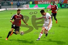 1. Bundesliga - Fußball - FC Ingolstadt 04 - 1. FC Köln - Lukas Hinterseer (16, FCI) im Zweikampf gegen Dominique Heintz (3, 1. FC Köln) Foto: Adalbert Michalik