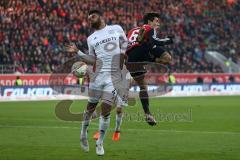 1. Bundesliga - Fußball - FC Ingolstadt 04 - Bayer 04 Leverkusen - Tah, Jonathan (Leverkusen 4) und Alfredo Morales (6, FCI) Kampf