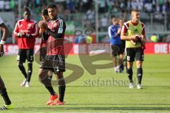 1. Bundesliga - Fußball - FC Ingolstadt 04 - VfL Wolfsburg -  Unentschieden Freude Elias Kachunga (25, FCI)